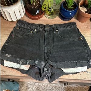 Levi’s black jean shorts